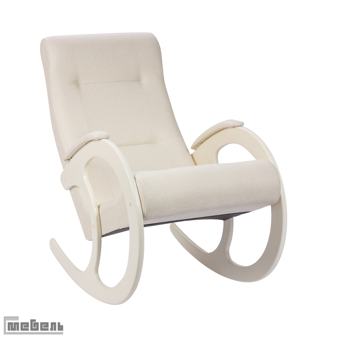 Кресло-качалка, модель 3 (013.003), корпус: Дуб шампань/ткань рогожка: "Мальта 01А"