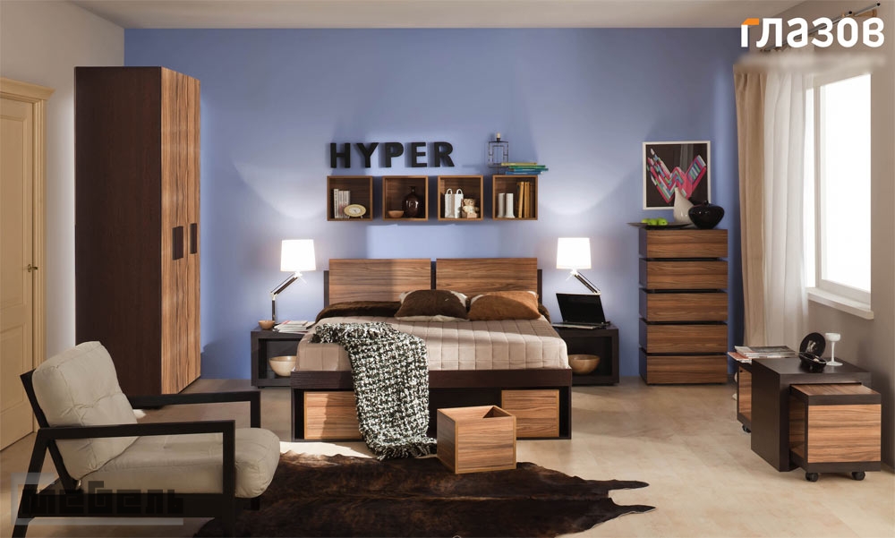 Спальня "Hyper" (Хайпер) модульная - Комплектация № 1