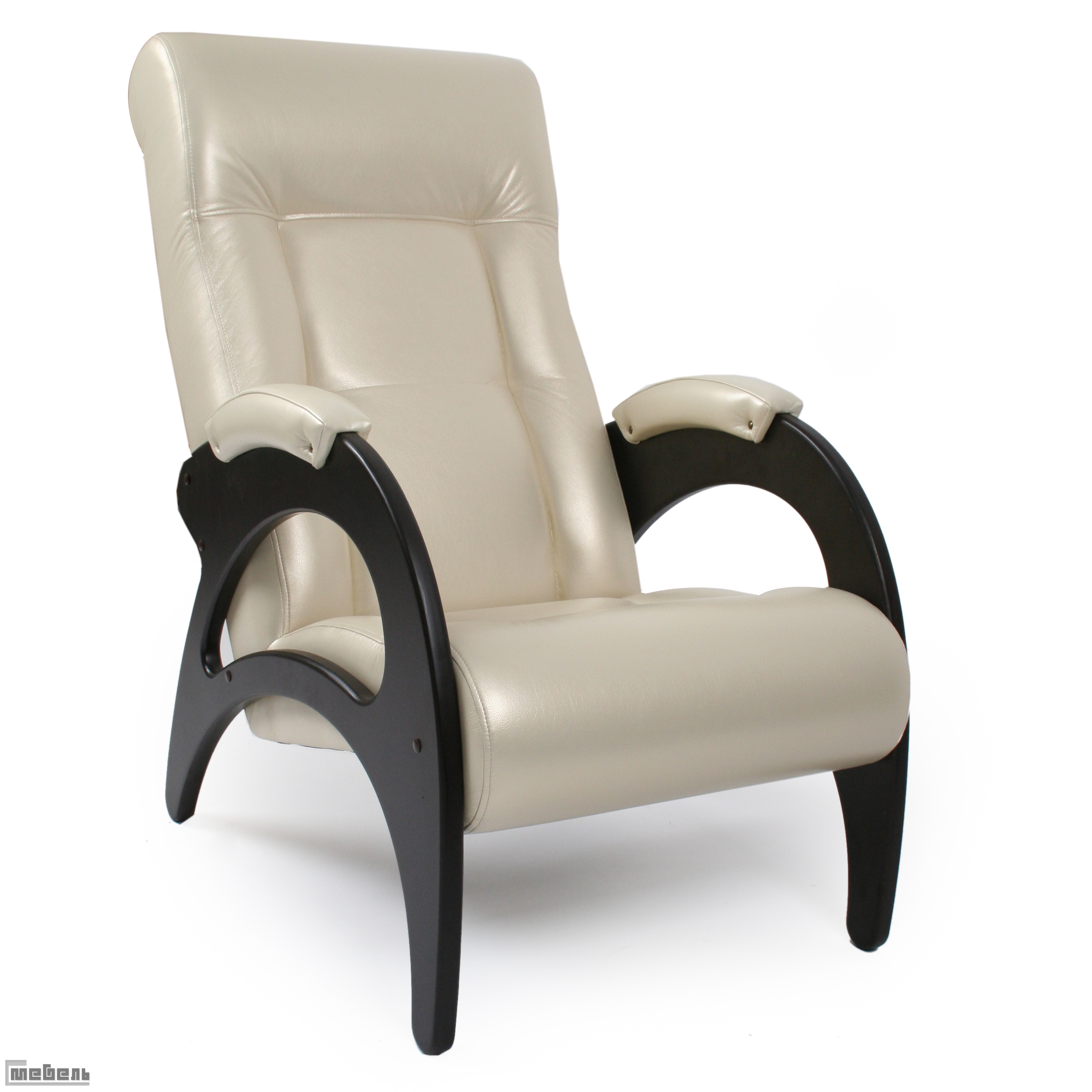 Кресло для отдыха модель 41 (без лозы) экокожа: "Oregon perlamutr 106" 