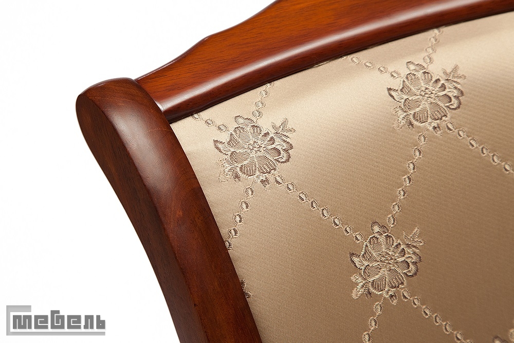 Стул-кресло с мягким сиденьем и спинкой "Женева" (Geneva) цвет: Коричневый в рыжину (Maf Brown)