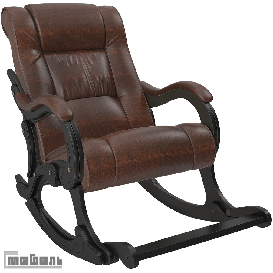 Кресло-качалка, модель 77 (013.0077), экокожа: "Antic crocodale"