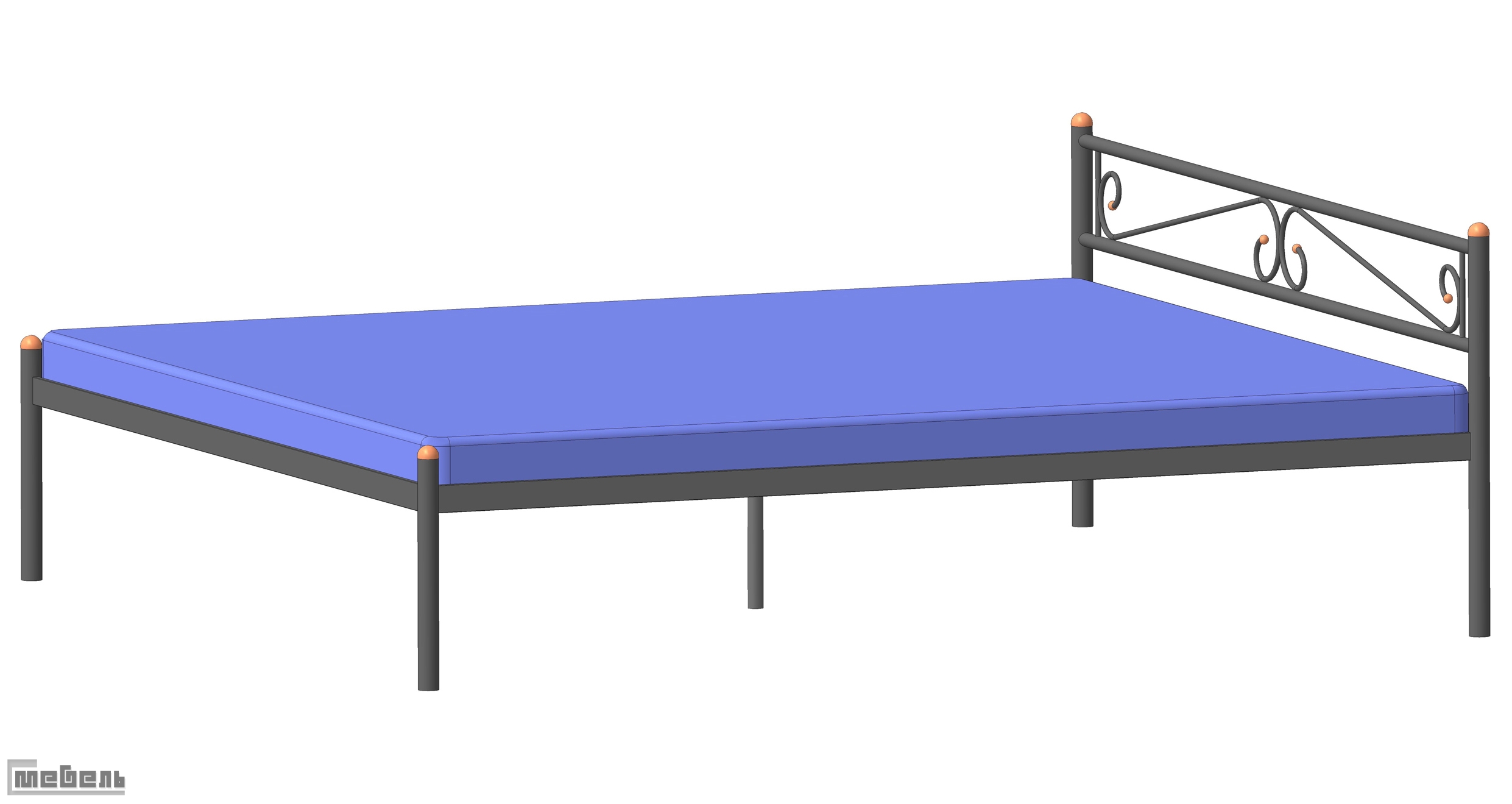 Кровать двуспальная "Шарм" (1600 х 2000 мм.)