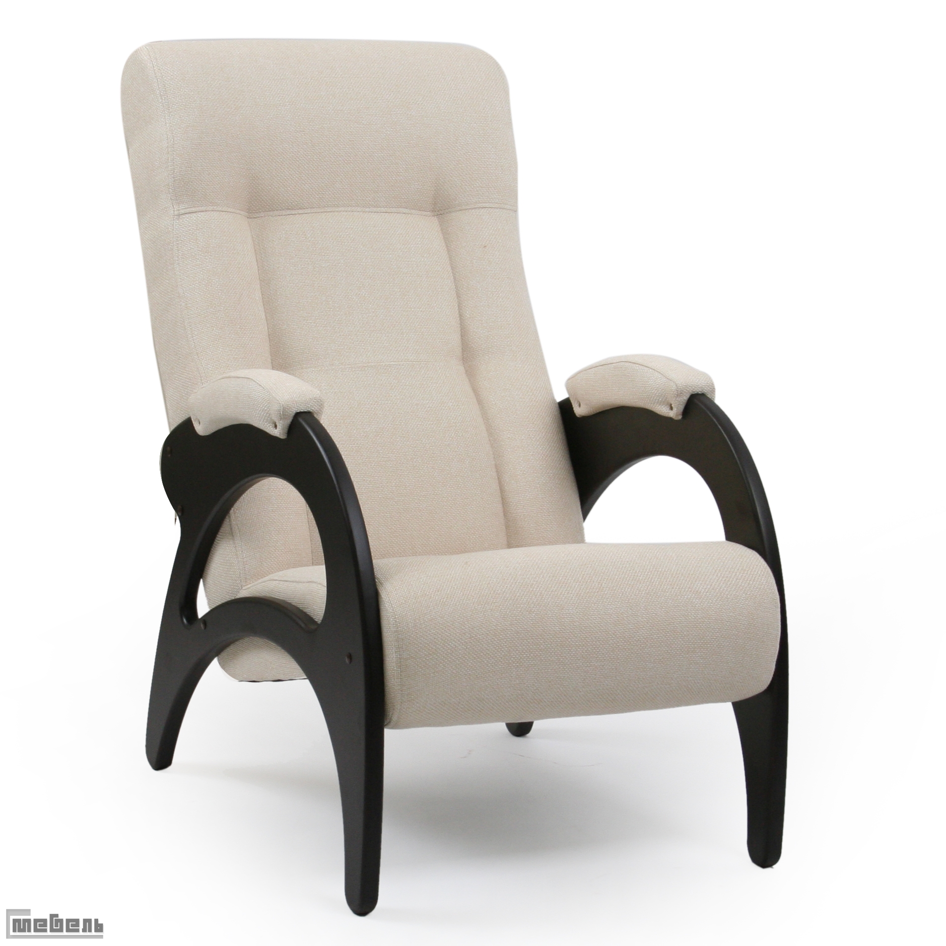 Кресло для отдыха модель 41 (без лозы) ткань рогожка: "Мальта 01А"