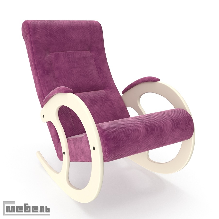 Кресло-качалка, модель 3 (013.003), ткань велюр: "Verona cyklam"