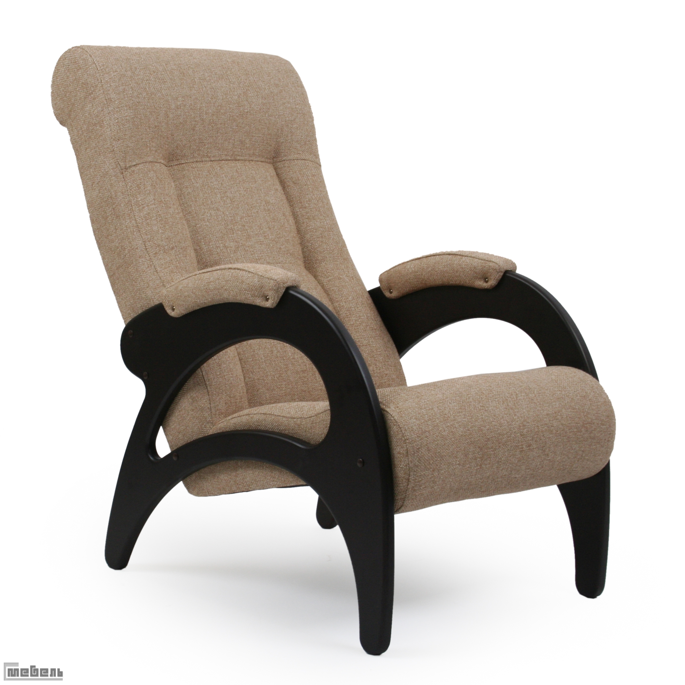 Кресло для отдыха модель 41 (без лозы) ткань рогожка: "Мальта 03А"