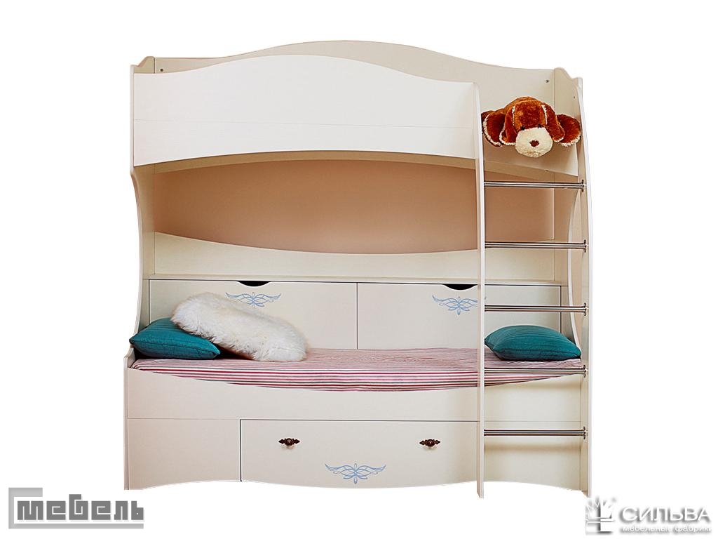 Детская "Прованс" двухъярусная кровать НМ 011.74