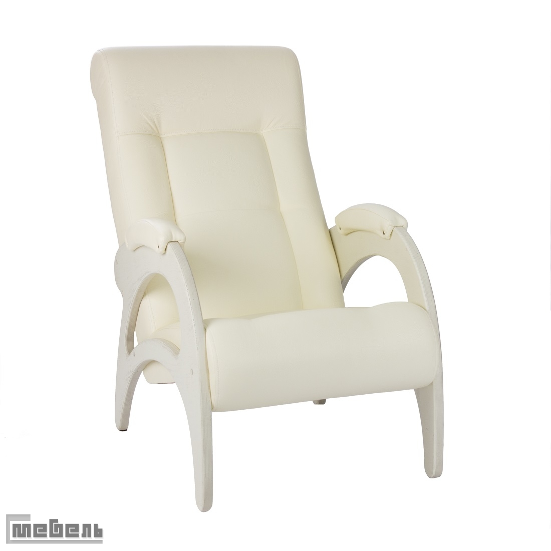 Кресло для отдыха модель 41 (без лозы) корпус: Дуб шампань/экокожа: "Dundi 112" 