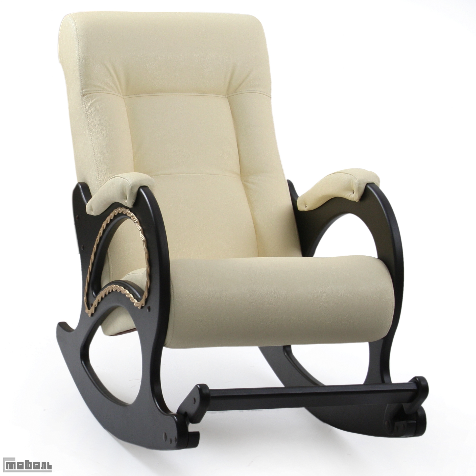 Кресло-качалка, модель 44 (с лозой), экокожа: "Dundi 112"