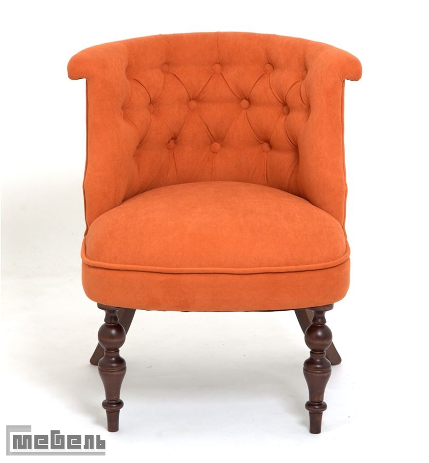 Кресло Бархат (тёмный тон/G08-морковный)
