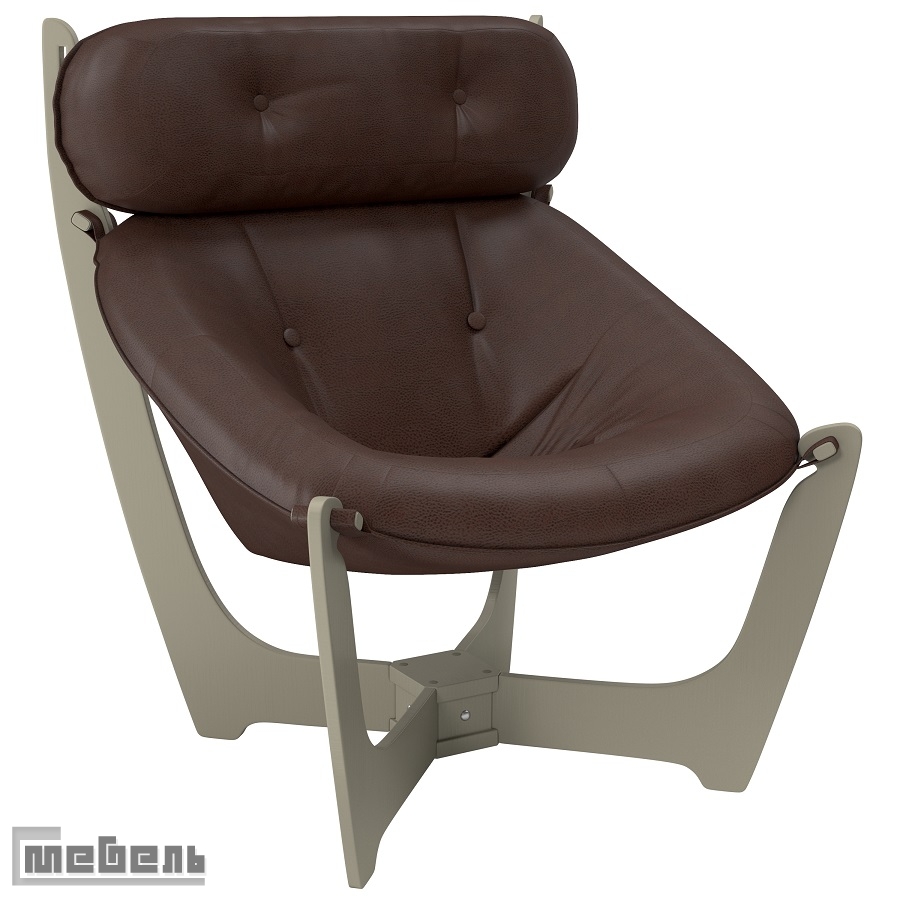 Кресло для отдыха модель 11 (013.011), экокожа: "Vegas lite amber"
