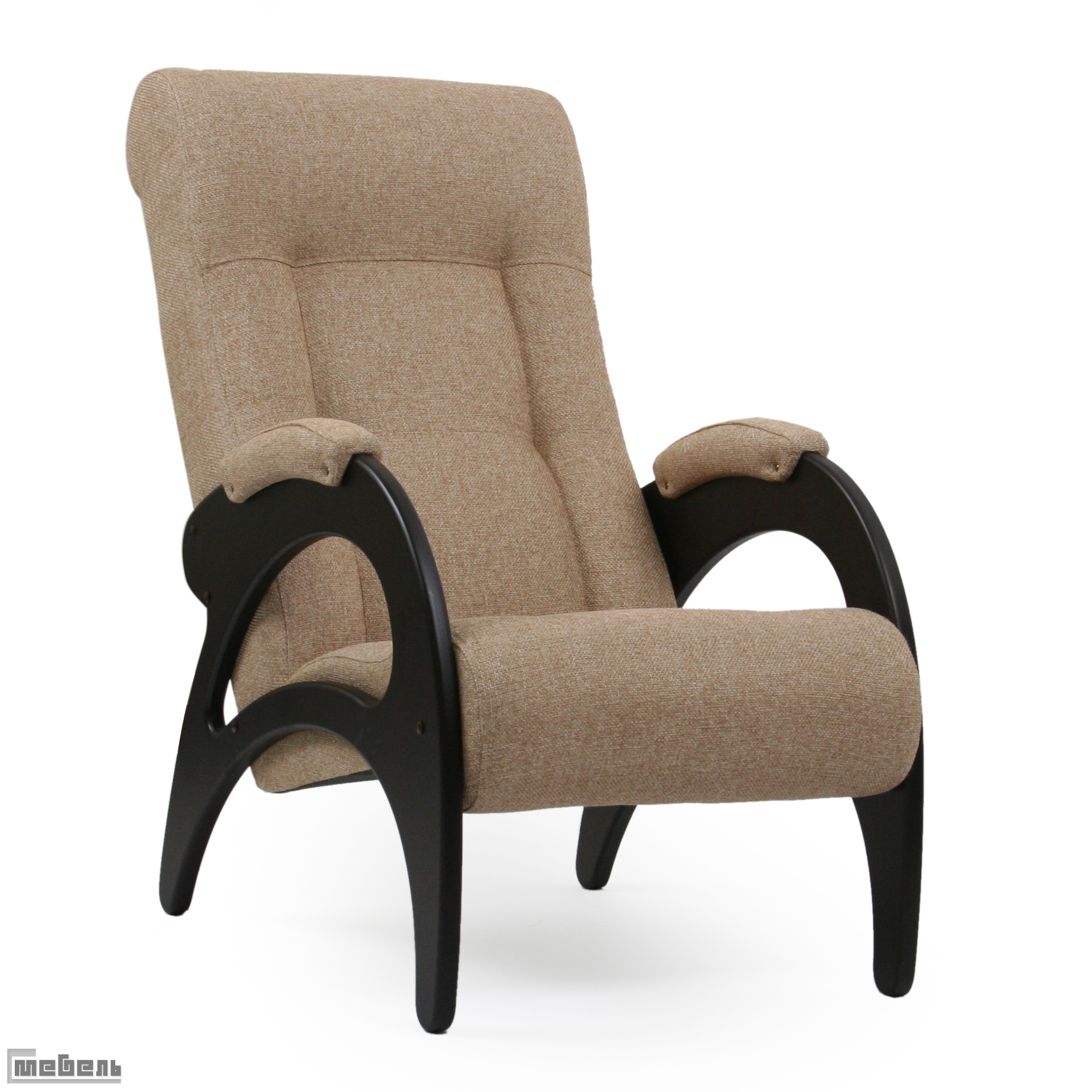Кресло для отдыха модель 41 (без лозы) ткань рогожка: "Мальта 03А"
