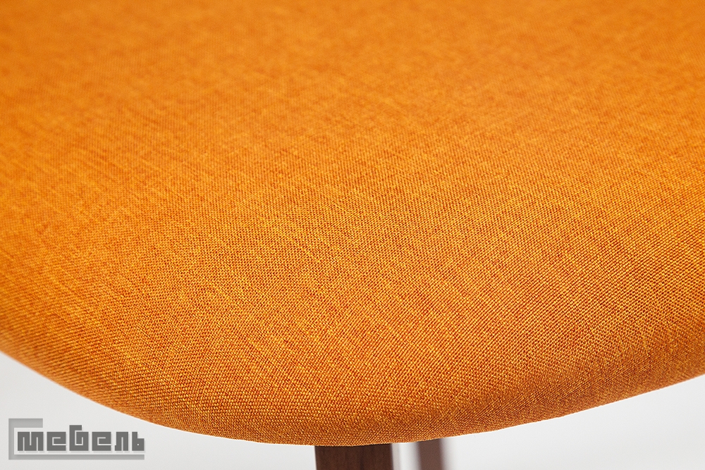 Стул "Maxi" мягкое сидение, цвет: Натуральный (Бук), ткань: Оранжевая