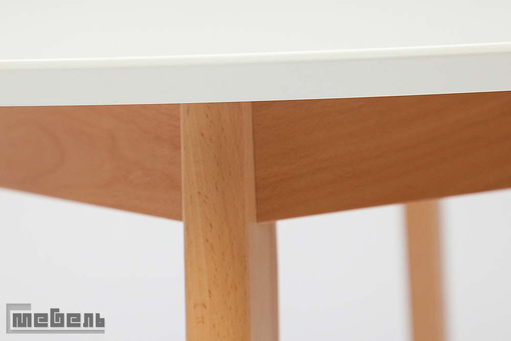Стол обеденный "Bosco" цвет: Белый+Натуральный (Бук)