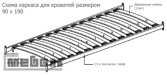 Кровать двухъярусная "Мира-DD" (900 х 1900 мм.) Тёмный орех