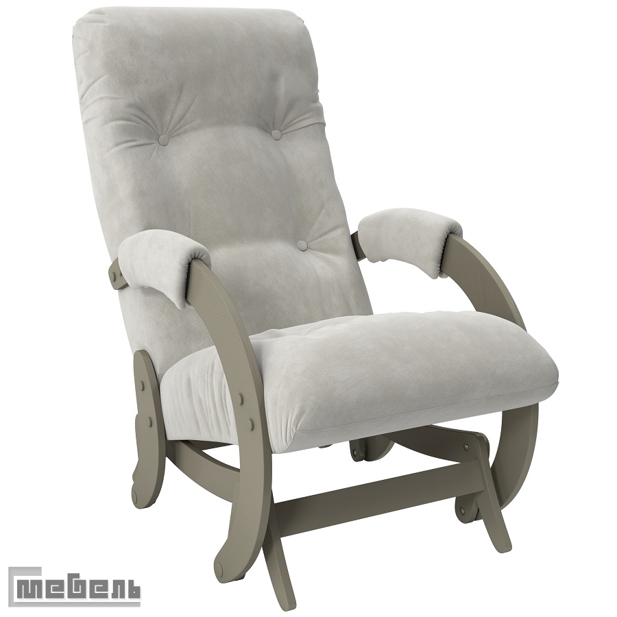 Кресло-качалка глайдер модель 68 ткань велюр: "Verona light Grey"