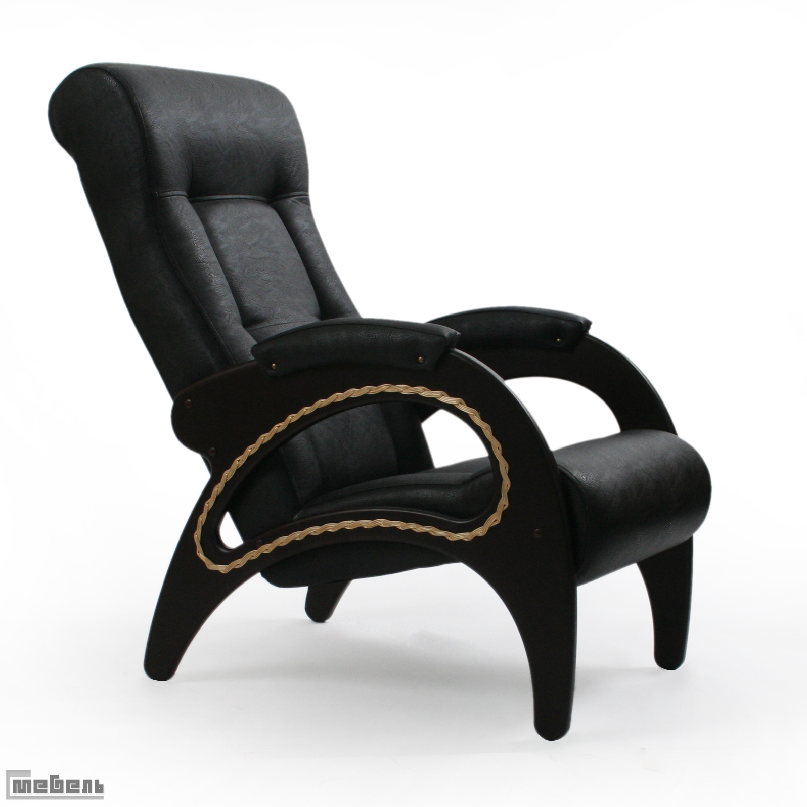 Кресло для отдыха модель 41 (с лозой) экокожа: "Dundi 109"