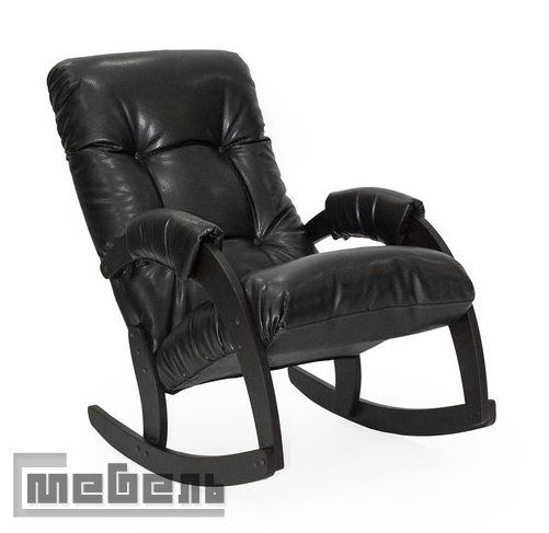 Кресло-качалка, модель 67 (013.0067) экокожа: "Vegas lite black"