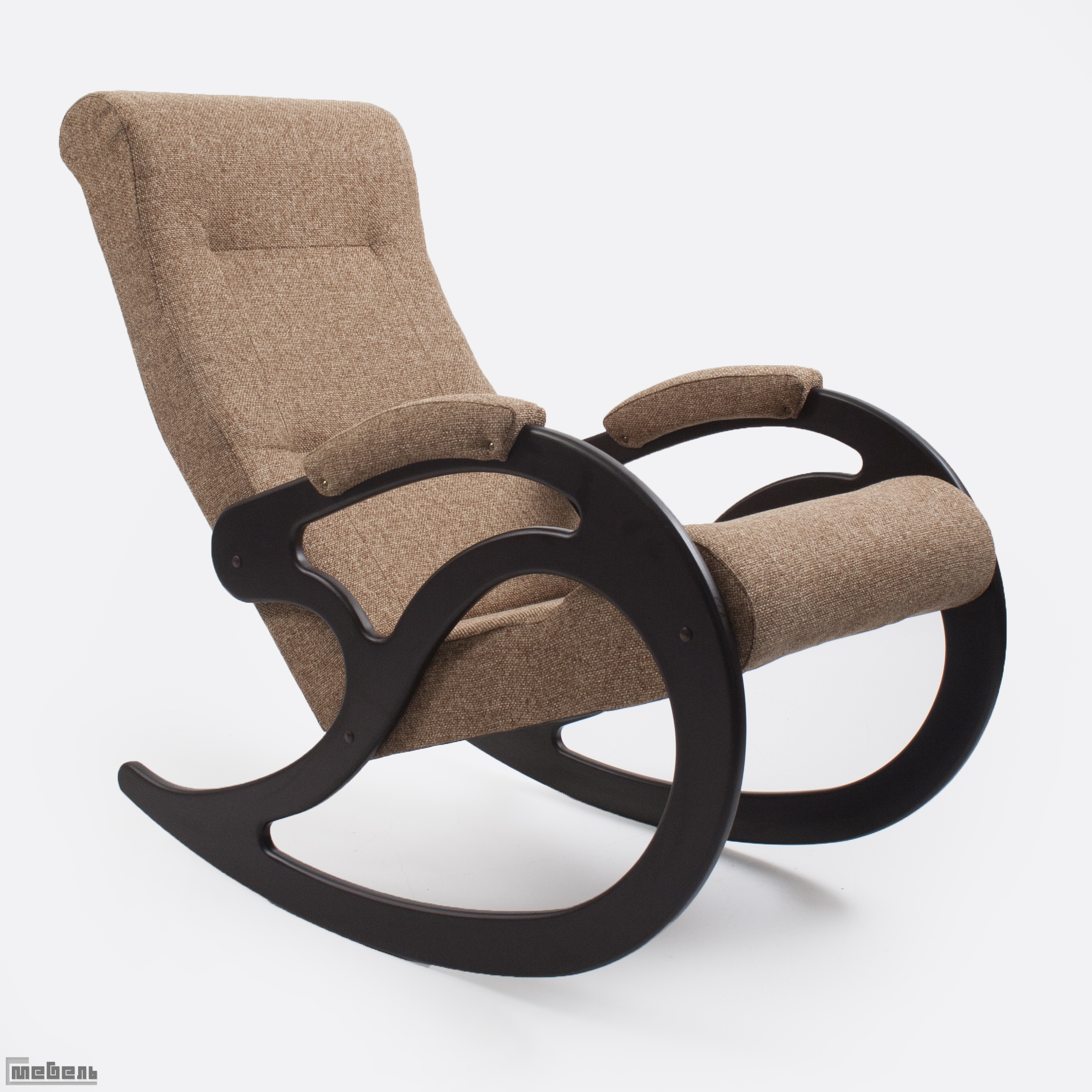 Кресло-качалка, модель 5 (013.005), ткань рогожка: "Мальта 17А"