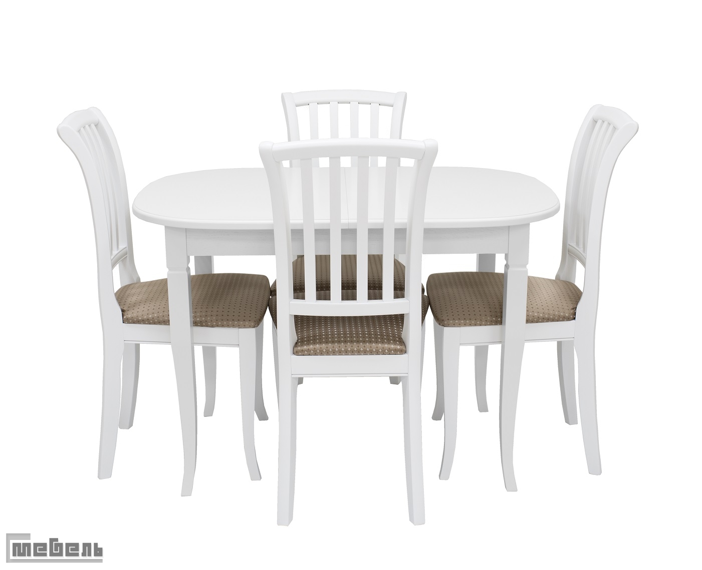 Обеденная группа "Аризона" (стол + 4 стула "Остин") цвет: Белый