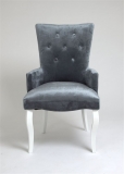 Кресло Виктория (эмаль белая/25-грязно-голубой)