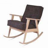 Кресло-качалка Ретро (белёный дуб/05-коричневый)