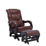 Кресло-качалка глайдер модель 78 Люкс + Банкетка для ног модель 78 Люкс, корпус венге/экокожа: \