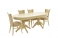 Обеденная группа "Рафаэль-2" (стол + 6 стульев "Матис" с мягкой спинкой) Слоновая кость/патина золото