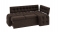 Кухонный угловой диван "Манчестер" со спальным местом (Венге Цаво/Кожзам коричневый)